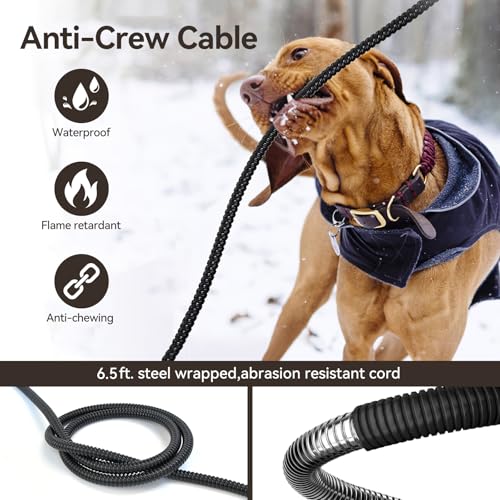 Heated Water Bowl for Dogs Cats Outdoor, 3.7L Thermostatic Heated Pet Bowl for Outside Dog Cat Chickens Duck Birds Waterer in Winter, Automatic Heated Dog Bowl Outdoor with Anti Chew Cord
