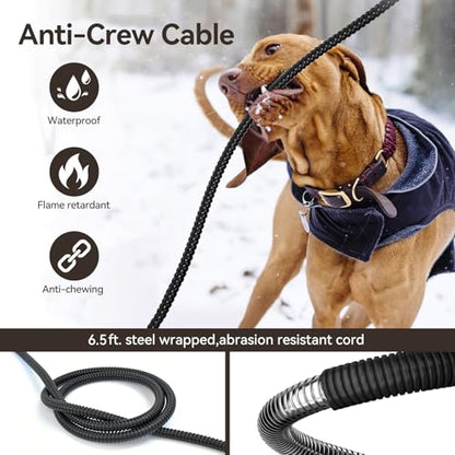 Heated Water Bowl for Dogs Cats Outdoor, 3.7L Thermostatic Heated Pet Bowl for Outside Dog Cat Chickens Duck Birds Waterer in Winter, Automatic Heated Dog Bowl Outdoor with Anti Chew Cord