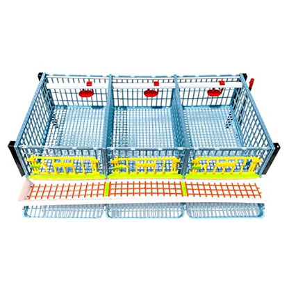Hatching Time Quail Breeding Cage Indoor - 4 Layer Stackable Quail Coop, Easy Clean, Rust-Free, Egg Roll-Out Tray, Power-Washable PP Plastic Quail Pens with Frame & Wheels, Comfortplast by Cimuka - style: Traditional