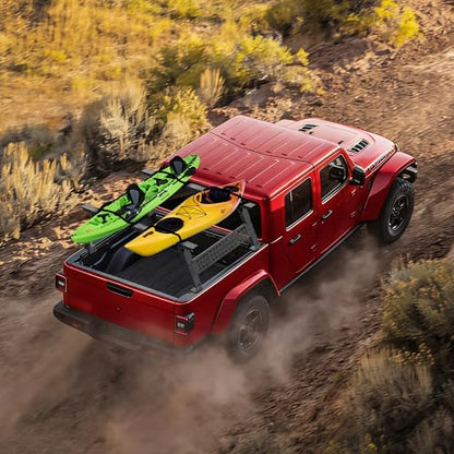 Adjustable 16-25" High Truck Bed Rack, Overland Cargo Rack Ladder Rack Cross Bars Compatible with Tacoma/Silverado/Sierra/Ram/Tundra/Titan/Frontier/Colorado/Canyon/Gladiator JT/Ford F-Series
