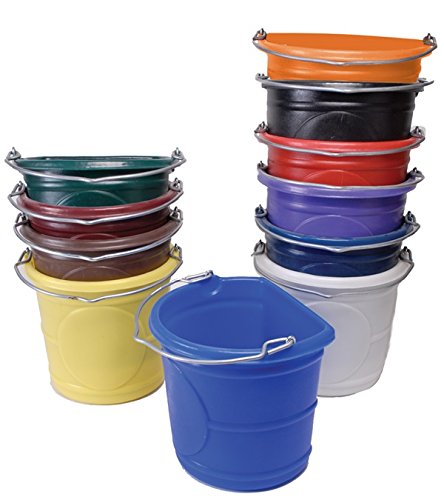 Horsemen's Pride Flat Back Rolled Lip Horse and Dog Water Bucket, 20 Quart Capacity, Purple - color: Purple