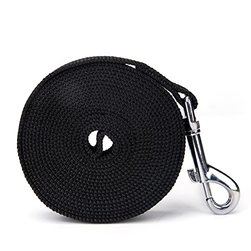 Strong Durable Nylon Dog Training Leash, 1 Inch Wide Traction Rope, 6 ft Long, for Small and Medium Dog (Black, 6 Feet) - color: Black, size: 6 Feet
