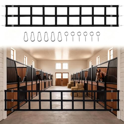Stall Gates for Horses with Adjustable Straps Protective 9.8x1.6ft