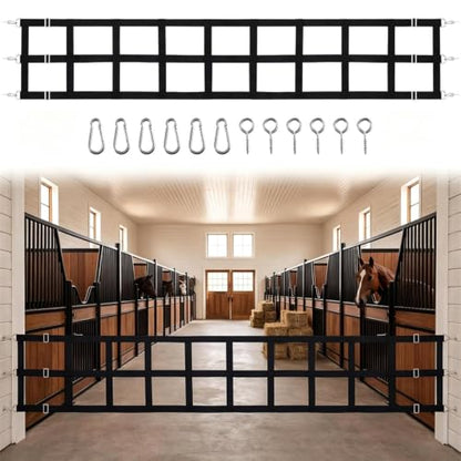 Stall Gates for Horses with Adjustable Straps Protective 9.8x1.6ft