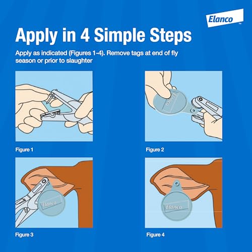 Elanco CyLence Ultra Insecticide Cattle Ear Tags | Fly & Tick Pest Control Ear Tags | 20 Cattle Ear Tags