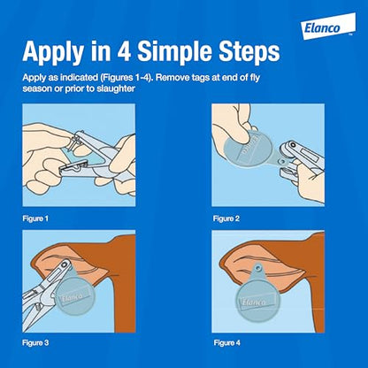 Elanco CyLence Ultra Insecticide Cattle Ear Tags | Fly & Tick Pest Control Ear Tags | 20 Cattle Ear Tags