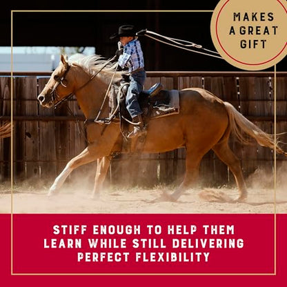 Weaver Equine Waxed Nylon Kids Lasso Rope for Practice, 5/16" x 20' | Lightweight, Colorful Loop Design, Helps Kids Build Roping Skills Play, Lessons, Ranch Events & Rodeos - color: Natual