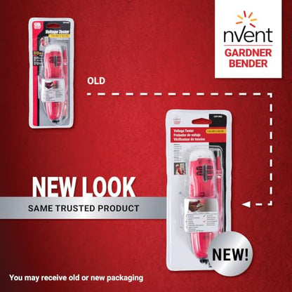 Gardner Bender GVT-392 Vibrating Solenoid Voltage Tester, 120 - 480 V AC/DC and DC Polarity, Neon - style: Solenoid Voltage