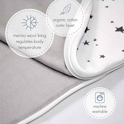 Woolino Toddler Sleeping Sack, 4 Season, Merino Wool and Organic Cotton, Baby Sleep Bag, 2-4 Years, Teddy Bear - color: Teddybear