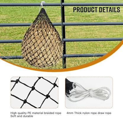 2 PCS Slow Feed Hay Net for Horses Designed with 1.75 in, 36 Inch
