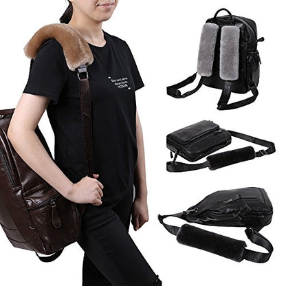 2 Pack Red Sheepskin Car Seat Belt Cover Pads | Soft Wool Seatbelt Cushions - color: Claret, size: Shearling Wool