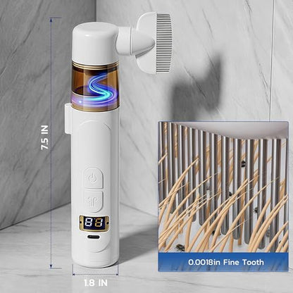 Electric Lice Comb, 2-in-1 Metal Vacuum Comb for Cat Dog All Hair