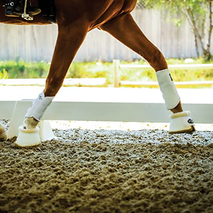 Professional's Choice Ventech Brushing Boots | All-Purpose Horse Boots | Hook & Loop Closure | Sold in Pairs - color: White, size: Large
