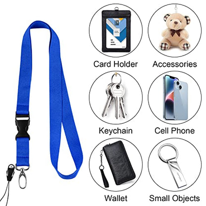 Wisdompro Office Lanyard, 6 Pack 23" Neck Strap Lanyards - Black, Blue, Red - color: 6pack(2pcs Each Red, Black & Blue)