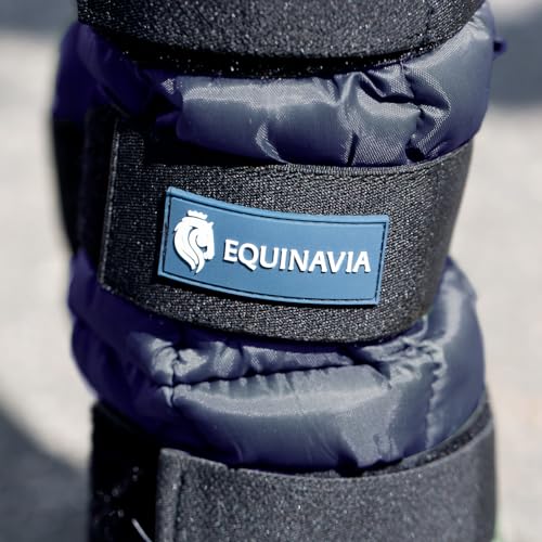 Equinavia Cool Relief Therapy Equine Ice Boots for Horses-Gel Cooling Wraps - color: Navy Blue - Pair