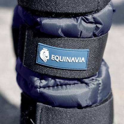 Equinavia Cool Relief Therapy Equine Ice Boots for Horses-Gel Cooling Wraps - color: Navy Blue - Pair