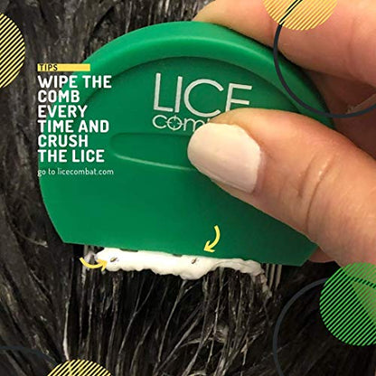 Lice Combs| Head Lice Professional Metal Set of 2 for Long & Short Hair | Efficient Lice and Nit Removal | Easy to Use. FREE MAGNIFYING GLASS INCLUDED