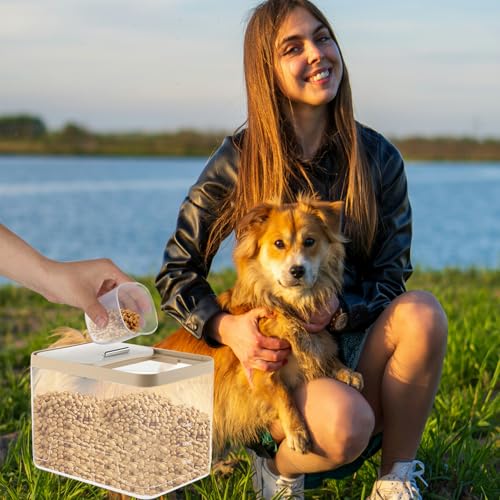 2 Pack 10 lb Dog Food Storage Container Airtight Pet Food Storage Container Cat Food Container Clear Pet Food Storage Bin