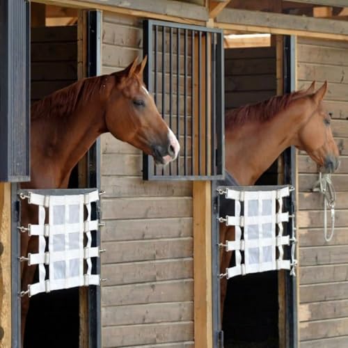 Southwestern Equine Premium Nylon Stall Guard for Horses (White-Closed) - color: White-Closed