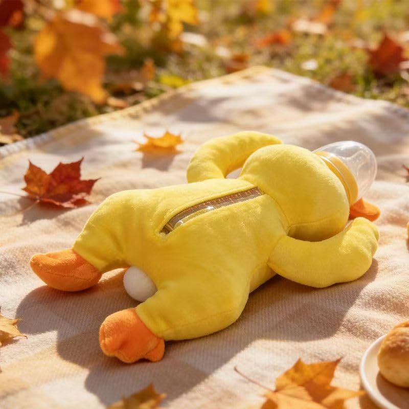 SZCQ Animal Baby Insulated Bottle Bags Milk Bottle Thermal Bag Plush Sleeve Covers Feeder Pouches Storage Cover Milk Pouch Soft Keep Warm Baby Thermal Holder - color: Yellow