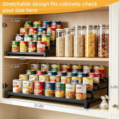 Expandable Can Organizer for Pantry, 4 Tier Metal Canned Food Storage - size: 4tier*1pack
