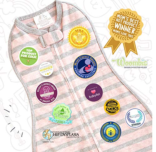 Woombie Grow with Me Baby Swaddle, Convertible Swaddle Fits Babies 0-9 Months, Expands to Wearable Blanket for Babies Up to 18 Months, Moo Gray - color: Moo Gray, style: Grow With Me