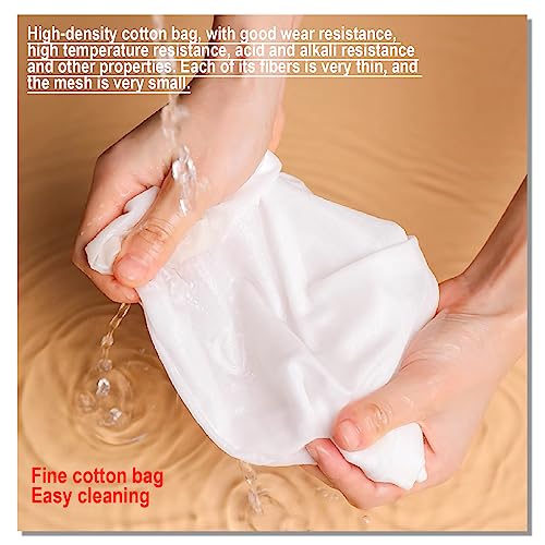 Ultra Fine Mesh Strainer Bags, Reusable 180 Mesh Steel Handle Frame for Filter NutMilk, Coffee, Milk, Butter, Juices and Fresh Cheese 【Ultra Dense-Diameter 7.48 Height 12.59】