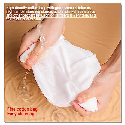 Ultra Fine Mesh Strainer Bags, Reusable 180 Mesh Steel Handle Frame for Filter NutMilk, Coffee, Milk, Butter, Juices and Fresh Cheese 【Ultra Dense-Diameter 7.48 Height 12.59】