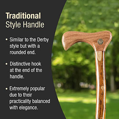 Brazos Wooden Walking Canes for Men and Women, Stable Walking Sticks for Seniors, Made in The USA - size: 37 Inch, style: Traditional Hickory