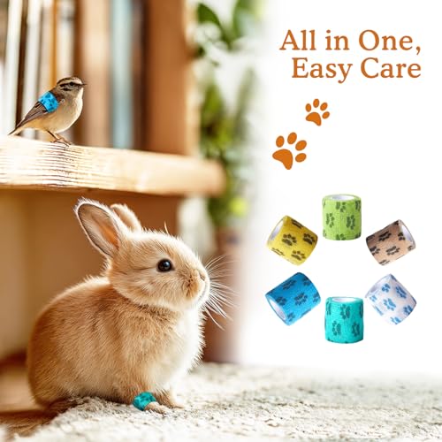 Self-Adhesive Bandage Wrap for Wrist, Ankle & Finger First Aid/Vet - color: Azure Tides, size: 6 Count (Pack of 1)