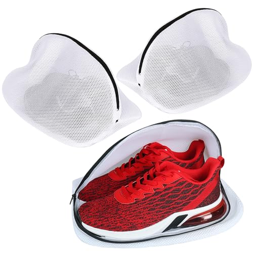 Vivifying Shoe Washing Bag, Set of 3 Mesh Shoe Laundry Bags with Zip Closure for Sneakers, Running Shoes, Socks, Bras - size: 3 pcs (9.4" x 15.7")