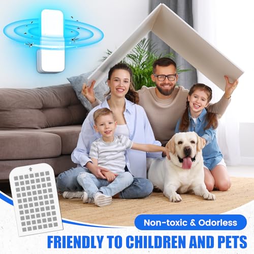 Qualirey 30 Pack Flying Insect Trap Refill Sticky Card Plug Refill Replacement, 1:1 Size