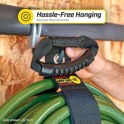 Easy-Carry Wrap-It Storage Straps - 22" (2-Pack) Black - color: Black, size: 22" (2 Pack) with Grommet