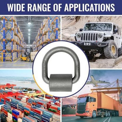 Grandroad auto 12 Pack Weld-On Forged D Ring, Heavy Duty 5/8" D-Ring Trailer Tie Down Anchor with MBS:18,000 lbs for Trailer, Truck Cargo, RV, ATV Tiedowns, Farm Applications and More. - size: 5/8“-12pack
