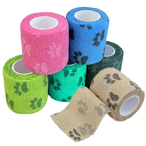 Self Adhesive Bandage Wrap, Medical Vet Tape in First Aid Kit - color: Dusk Mirage, size: 6 Count (Pack of 1)