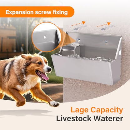 PAUQEWIE 2Gal Automatic Dog Water Bowl Dispenser Auto Fill Dog Waterer