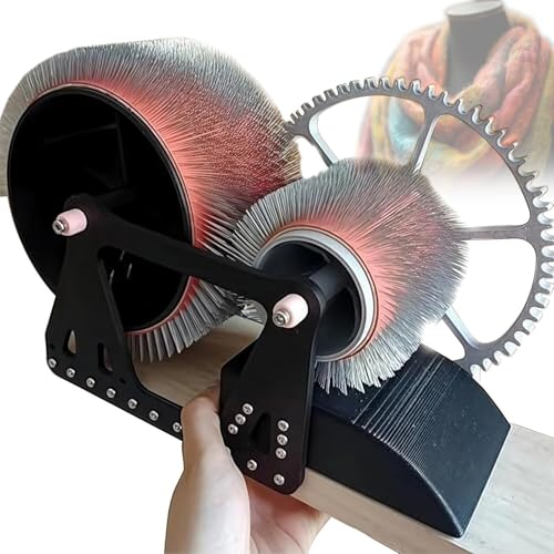 Hand Crank Wool Blending Machine, Sheep Fleece Combing Machine, Wool Felt Color Mixer, Fast Color Mixing, Wools Fiber Drum Carding Machine, Handmade, for DIY Craft Making