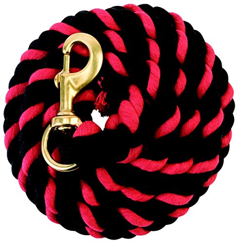 Weaver Equine Cotton Lead Rope with Brass Plated 225 Snap, 5/8" x 10'
