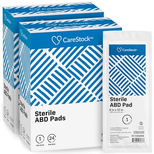CareStock Abdominal Pads 48- Sterile ABD Pads, 8 x 10 in, 48 Pack, 24 ct - size: 48 Count