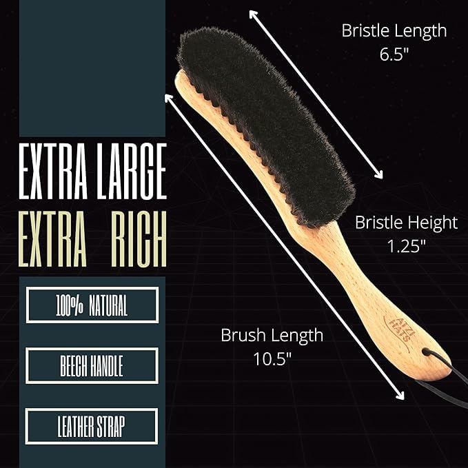Hat Brush Clothes Brush for Suits Lint Brush Felt Cowboy Hat Cleaner Suit Brush Laundress Lint Roller Wool Cashmere Velvet Furniture Pet Hair Cleaning Kit 100% Horsehair Bristle - 10 Pack - size: 10 Pack