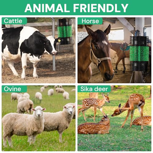 Upgraded XL Livestock Scratching Brush with 8 Screws – Large Cattle and Horse Grooming Brush, Itch Relief for Horses, Goat, Cattle,Cow,Sheep, and Pig，Suitable for farms and ranches - size: 1pcs
