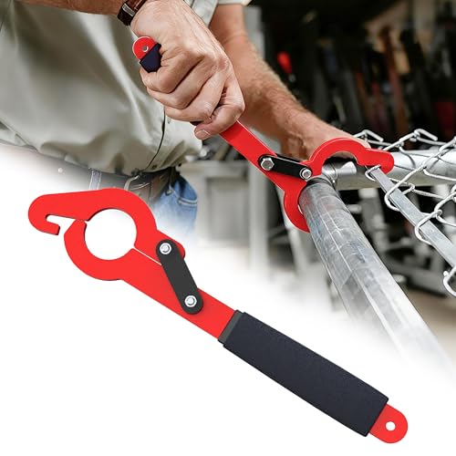 Chain Link Fence Stretcher Tool, Fits 1-7/8" OD Posts, Wire Puller Stretcher & Fence Tensioner for Woven Wire Fence, 9” Pull Range, One-Person Operation, 1 Pack - color: 1 Pack, size: 1-7/8'' OD
