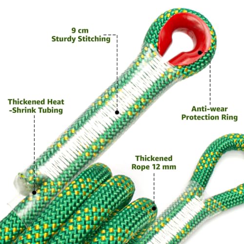 Heavy Duty Tree Swing Ropes with Safer Lock-(2Pack,Green,5FT) - color: Green, size: 60''(5FT)-2 Pack