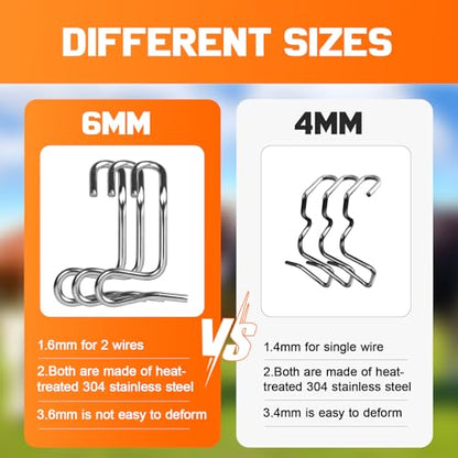 20PCS Fence Wire Tightener Kit, 6mm Wire Tensioner for Farm Fencing | Wire Tightener Clips, Includes Tightener Handle, 1/4" Barbed Wire & Ranch Fence Repair Tool for Ranch, Farm & Garden Fencing