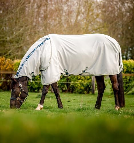 Horseware® Amigo® Bug Rug Fly Sheet 0g - Lunar Rock/Navy & Lime, 48 inches - color: Lunar Rock/Navy & Lime, size: 48 inches