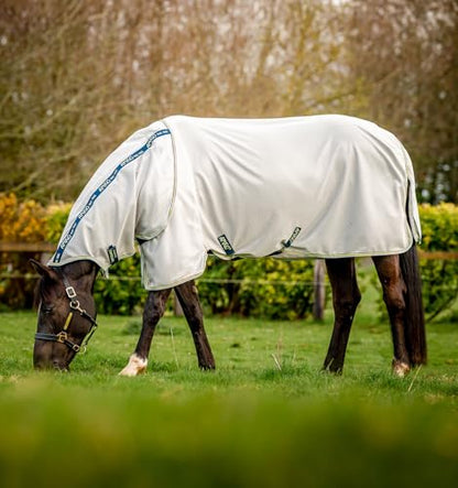 Horseware® Amigo® Bug Rug Fly Sheet 0g - Lunar Rock/Navy & Lime, 48 inches - color: Lunar Rock/Navy & Lime, size: 48 inches