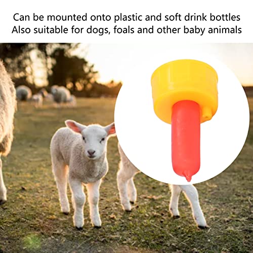 Small Animal Milk Drink Pritchard Nipple , Goat Nipple , 10 pcs Small Animal Milk Drink Nipple Soft Rubber Pacifier Bottle Feeding Artifact Teats for Feeding Sheep Goat Lamb Pup Dog