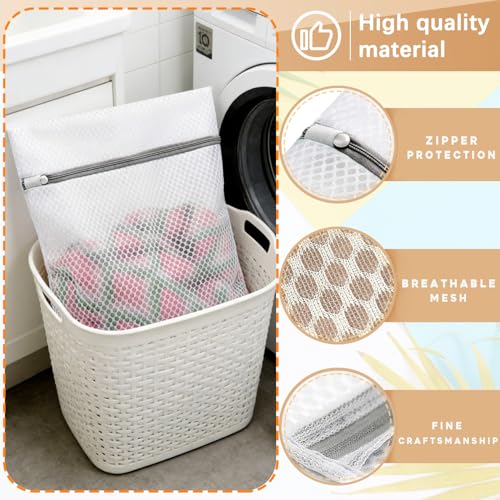 10 Pcs Laundry Bags Mesh Wash Bags, Premium Durable Double-Layer Honeycomb Mesh Laundry Bags for Delicates 12 x 16 Inches - color: 10 Pcs Medium Wash Bags