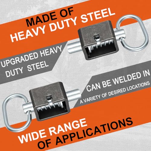 CZC AUTO Spring Latch Lock, Weld-On Spring Latch Assembly, Universal Fit for Utility Trailer Gate, Pack of 2