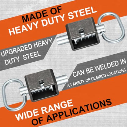CZC AUTO Spring Latch Lock, Weld-On Spring Latch Assembly, Universal Fit for Utility Trailer Gate, Pack of 2